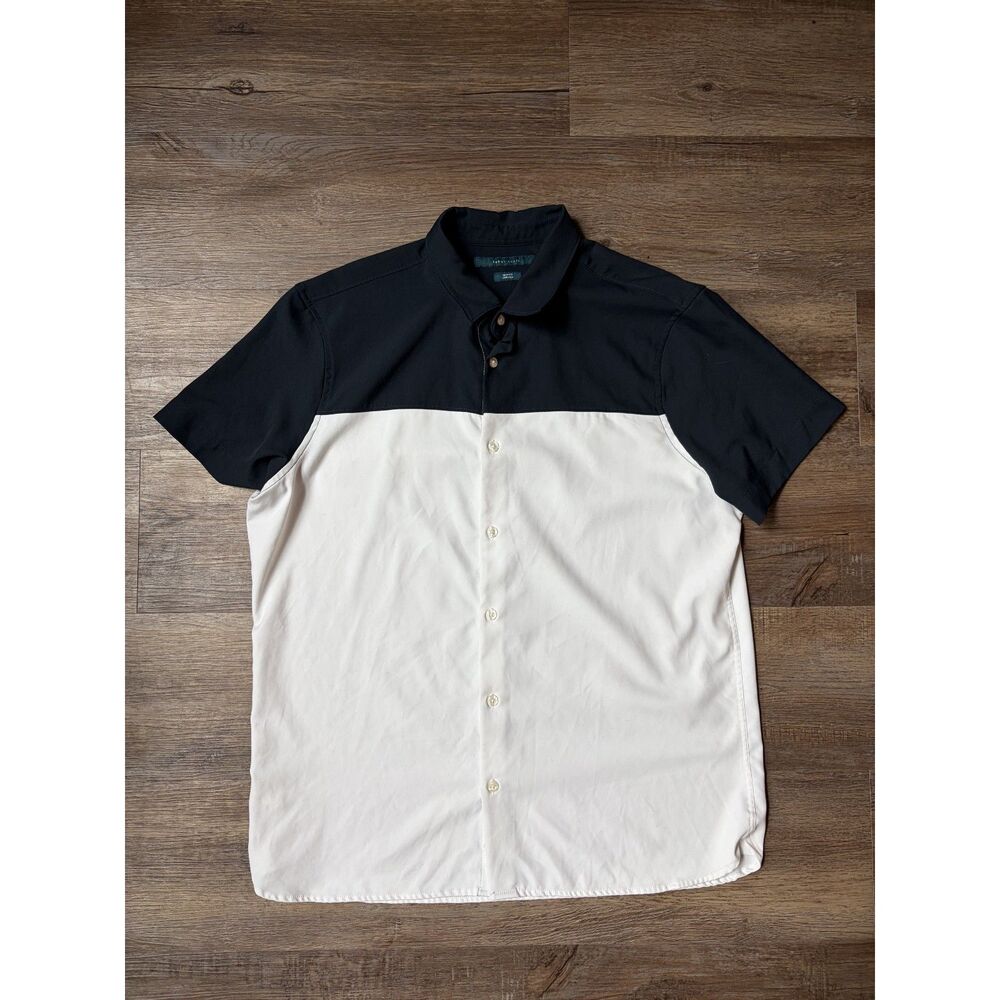 Perry Ellis Slim Fit Stretch Colorblock Button Down